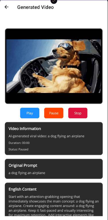 La página de visualización de videos generados por el modelo SORA